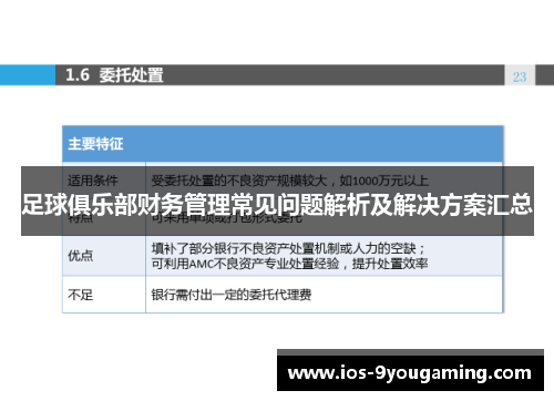 足球俱乐部财务管理常见问题解析及解决方案汇总